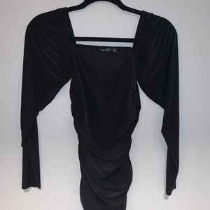 nasty gal ruche over me slinky mini dress